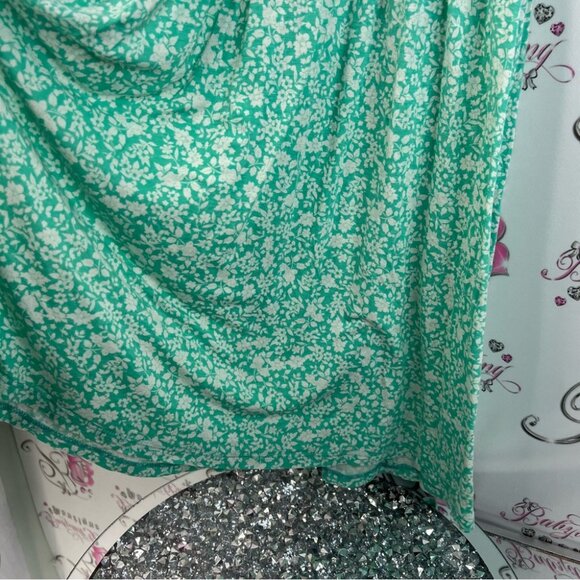 La Vie En Rose Dress flowers blue green Mint Floral Dress - Picture 5 of 12